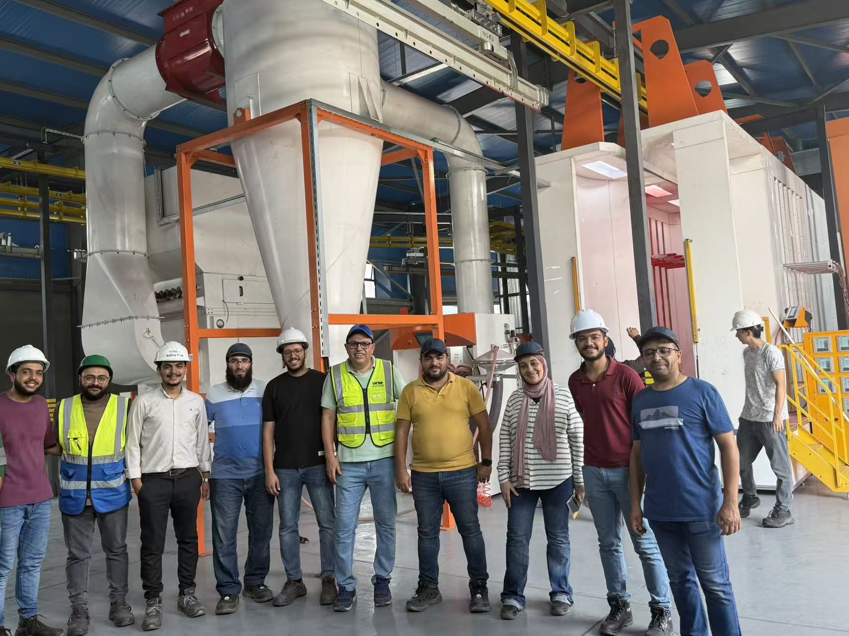 ACROW Misr powder coating line project team